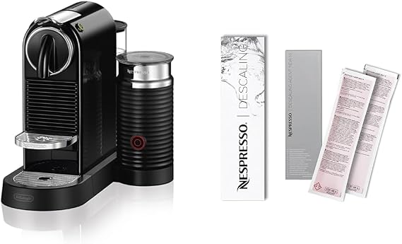 Nespresso CitiZ&milk Espresso Machine by De'Longhi, Limousine Black Descaling Kit