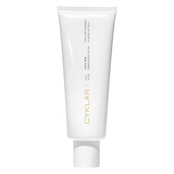Cyklar Lactic Acid Body Polish Chemical Exfoliator with AHAs & Volcanic Pumice Added Glycerin for Skin Hydration Fragrance-Free, 11 fl oz