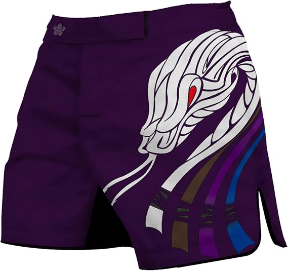 Unisex Snake Graphic Mid-Thigh Fight Short High Durability for Grappling