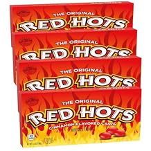 Cinnamon Imperials (4 -Pack) Flavored Hard Candy, 5.5 Ounce Theater Candy Boxes