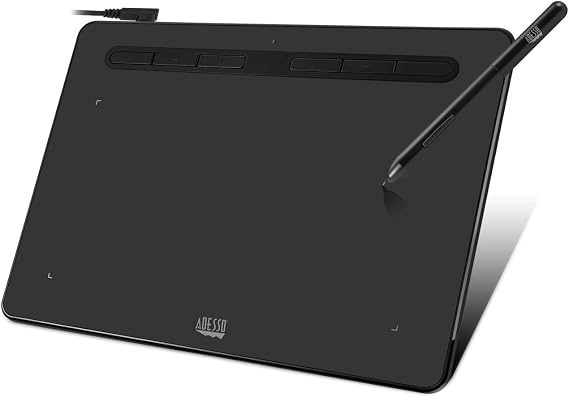 Adesso Cybertablet K8 Graphic Drawing Tablet, 8192 Levels, 8x5 Active Area