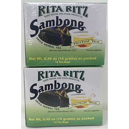 Rita Ritz Sambong Dried Herbal Tea, 14 Tea Bags, 0.49oz, 2 Pack