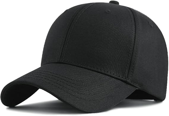 Oversize XXL Baseball Cap Cotton Big Head Hats Solid Color Large Head Hats Plus Size Hat Adjustable 23"-25.5"