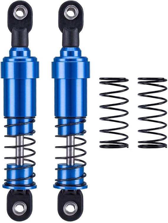 1/10 rc crawler shocks,75mm-115mm optional Big Bore Shocks with Oil Filled for LCG Cheater Rigs Capra SCX10 TRX4 Gspeed V4 Elem ent Comp Builds (Blue 85mm 2pcs)