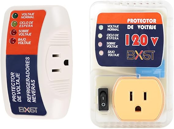 Surge Voltage Protector for Home Appliance Combo - Comprehensive High and Low Voltage, Brownout, and Surge Protection for Refrigerator and Washing Machine 140J 15A 1800W