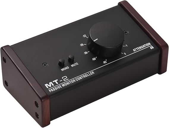 Passive Monitor Controller with XLR 3.5mm Inputs Outputs Supports Attenuation Control Mute Function