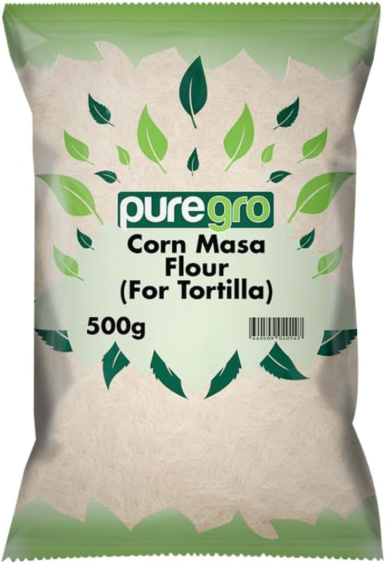 Puregro Corn Masa Flour | Premium Quality | Smooth and Fine Texture | Ideal for Tortilla Chips | Corn Flour | Tortillas | Can be Used as Thickner | Pack of 1 | Weight 500g