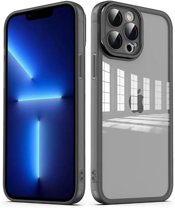 Zore Apple ile uyumlu iPhone 12 Pro Max Kılıf Kamera Korumalı Transparan Zore Post Kapak Siyah