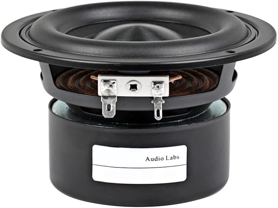 1Pc 4Inch 40W Audio Speaker 4/8 Ohm Full Range Bass Speakers Compatible With Altavoz Compatible With Portatil Woofer Hifi Stereo Loudspeakers DIY(Round 4Ohm)