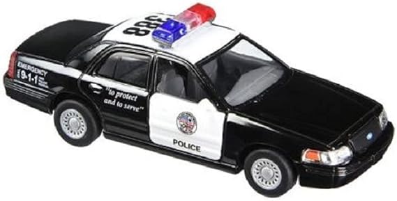 KiNSMART Ford Crown Victoria 1:42 Scale 5" Police Interceptor Car w/Pullback Action (Police)