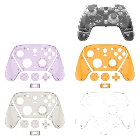 Transparent Minimalist Replacement Panel for GameSir G7 Pro Gaming Controller PC Version Dust-proof and Scratch-resistant Protective Case (Transparent gray)