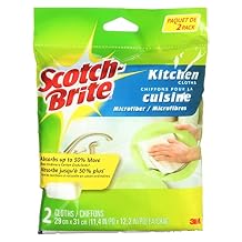 Scotch-Brite Premium Microfiber Kitchen Cloth, 2 Pack