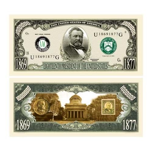 Pack of 5 - Ulysses S. Grant Million Dollar Bills