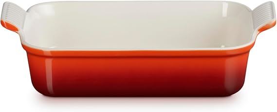 Le Creuset Stoneware Heritage Rectangular Dish, 2.5 qt. (10.5" x 7"),Cerise