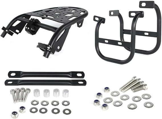 Rear Luggage Rack Motorcycle Rear Rack Luggage Saddlebag Support Racks Pannier Side Carrier for Ruckus 50 (Zoomer) 2003-2024