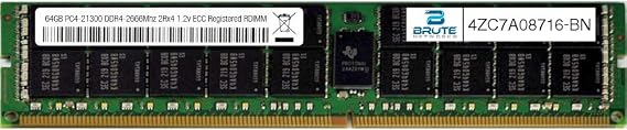 4ZC7A08716-BN - 64GB DDR4-2666MHz 4Rx4 ECC Registered RDIMM (Compatible with OEM PN# 4ZC7A08716)
