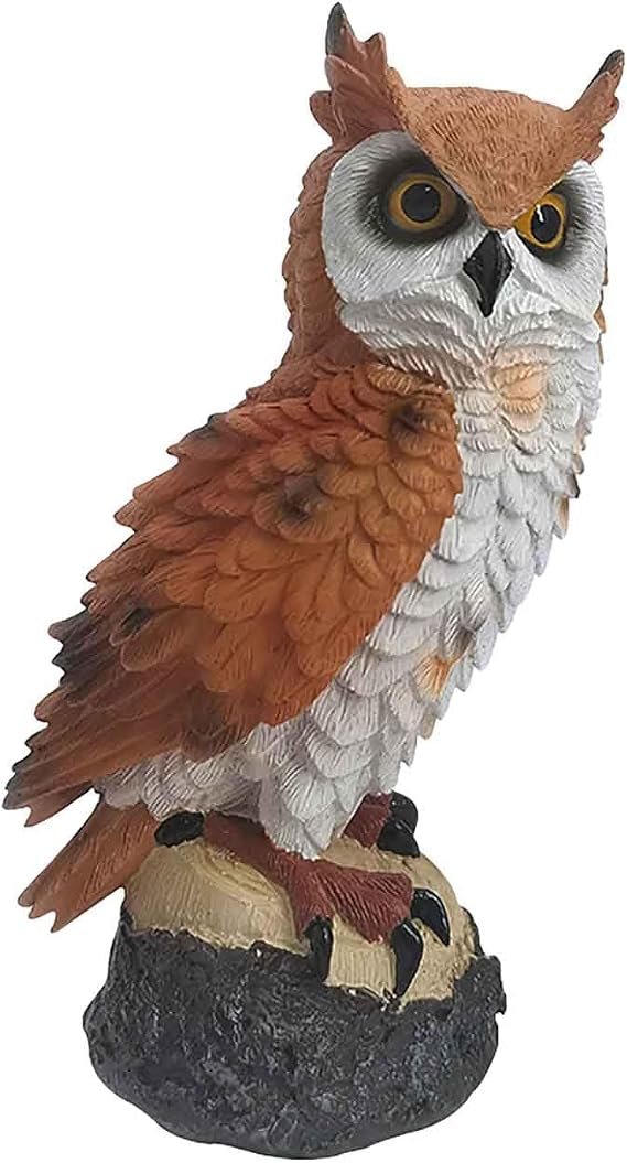 Resin Owl Decor Statue, Owl Props Owl Statues Home Decor Outdoor Owls to Keep Birds Away Owl Props Desktop Decoration for for Home Living Room Outdoor Garden