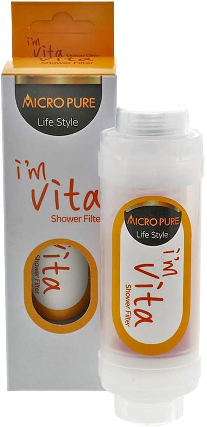Im Vita Shower Vitamin C Replacement Filters - Hard Water Softener - Milk Fat - Universal Shower System - Helps Dry Skin - Rose (1 Pack)