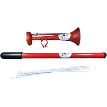 Yüksek Desibelli Havalı Pompa Bisiklet Kornası Havalı Kamyon Kornası (Kırmızı-Kırmızı)
