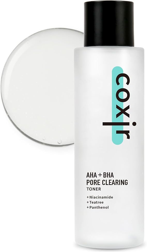 coxir AHA BHA Toner, Niacinamide & Tea Tree, Pore Minimizing, 5.07 fl.oz