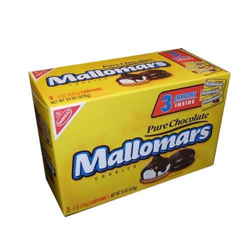 Mallomars Pure Chocolate Cookies 8 ounce box Pack of 3