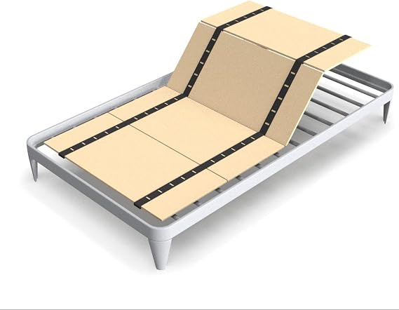 Foldable Box Spring,48"x 60",Mattress Support Wooden Bunkie Board, Double Deck Bed, Large Bed Board Supported by Mattress,No Assembly Needed