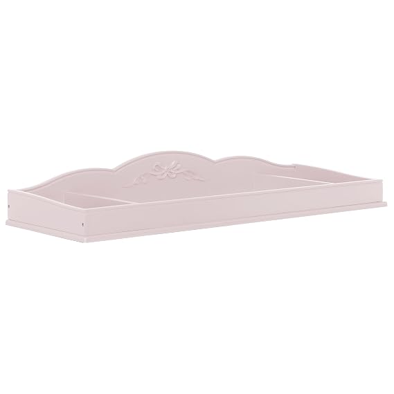 Evolur Aurora Change Tray I Lasting Quality I Intricate Ribbon Bow Scrollwork, Dusty Rose