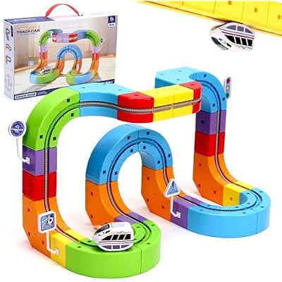 2026 New Infinity Racer 3D Train, 3D Stem Electric Train Set for Kids, DIY Assembled Track Vehicle, Create Lab Gravity Tracks, Educational Gift Standard Edition