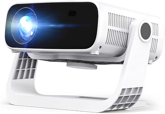 Wielio 2026 Smart Projector Android TV with WiFi 6 and Bluetooth 5.0 Built in 1000+ Apps 240 ANSI Portable Bedroom Mini Movie Projector Support 4K/1080P Auto Keystone & Zoom