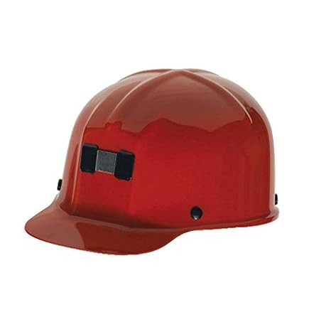 MSA Comfo-Cap Safety Hard Hat Staz-on Pinlock Suspension, Standard, Red