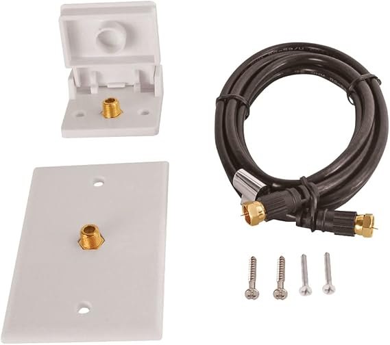 RV Designer T201 - TV Hook Up Kit, White