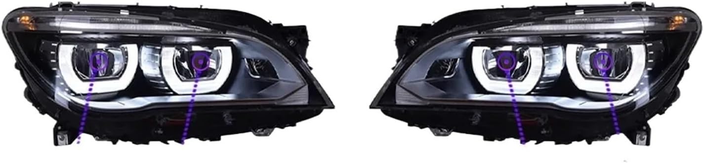 Pair Headlights Assembly Compatible For BMW 7 Series F01 Headlight F02 2009-2014 LED Car Lamps Daytime Running Lights DRL Turn Signals Auto Parts