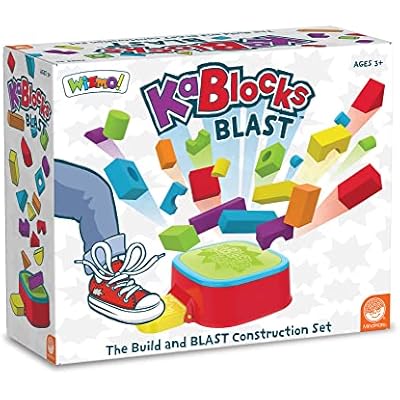 MindWare KaBlocks Blast, Includes 30 Foam Blocks, 2 Launch Blocks, Building Platform & Kaboom Launch Pad - Ages 3