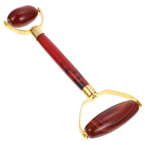 Glow Red Massager Microcurrent Facial Device Handheld Electric Face Massager