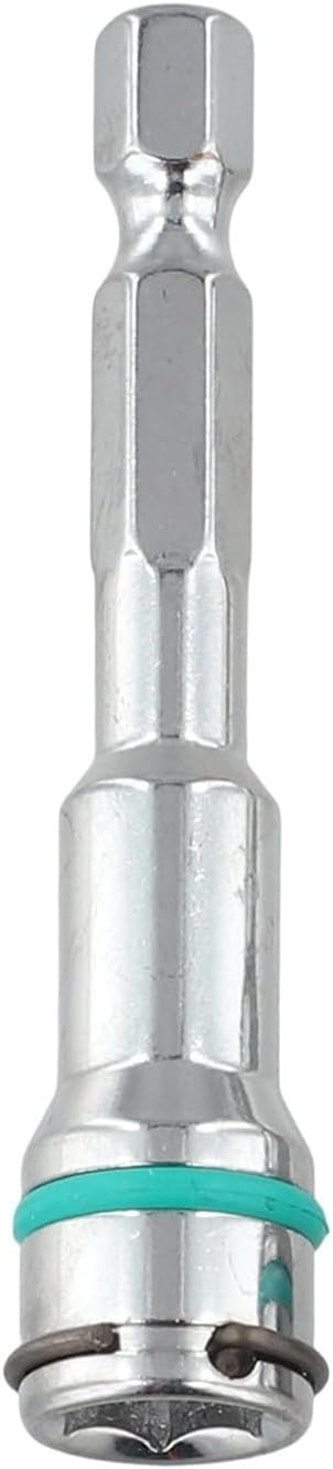 Hex Socket Nut Driver Set Adapter with Spring 1/4 Inch Shank Steel Reducer Sleeve for Pneumatic Electric Screwdrivers Drill Tools 62mm Length(8mm)