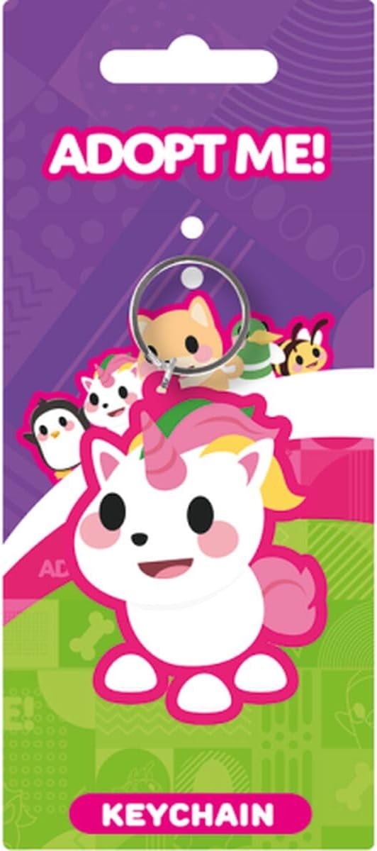 Adopt Me Unicorn PVC Keychain (One Size) (White/Pink)
