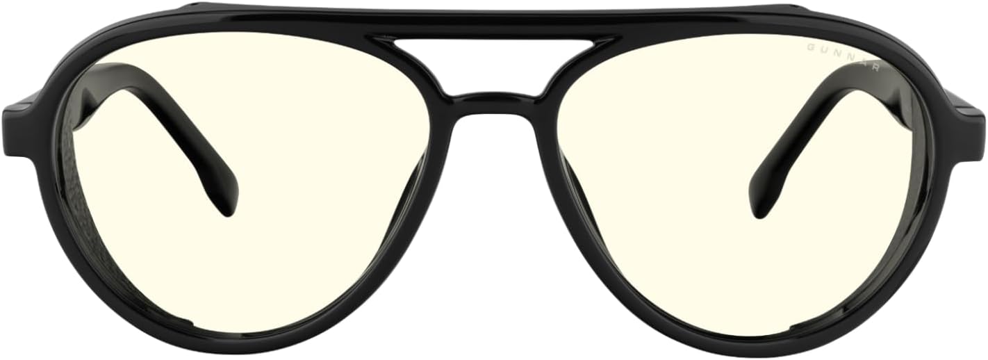 GUNNAR Computer Glasses - Tallac Onyx Clear Lens - Blue Light Blocking Anti Glare