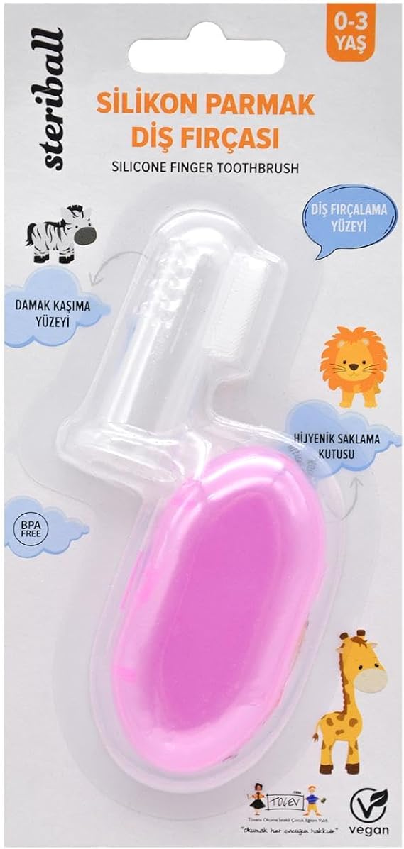 Steriball Silicone Finger Toothbrush 0-3 Years Old