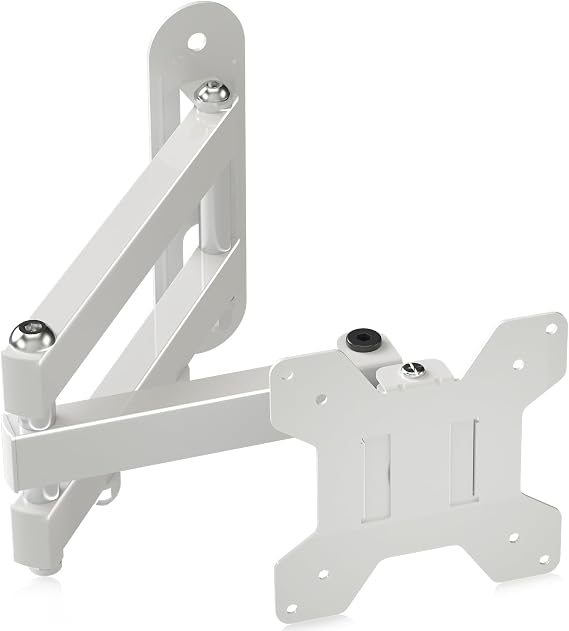 Suptek Full Motion TV Wall Mount Bracket for Most 13-30 inch TVs and Monitors, Flat and Curved TVs up to 28lbs, Tilt Swivel and 16.9 inch Extension, Max VESA 100x100mm, White, MA2776W