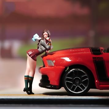 Painted Miniatures 1/18 1/24 1/64 1/43 1/87 Scale Magic Beauty Girl Scene Props Figure Dolls Unpainted Model for Cars Vehicles (Painted, 1/64 Scale)