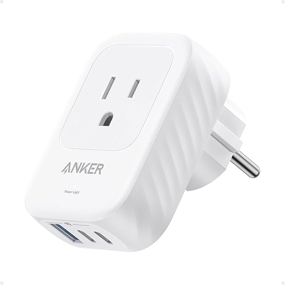Anker Travel Adapter, European Travel Plug Adapter, US to Europe 15W 2-Pack