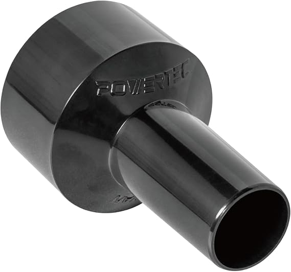 POWERTEC 70140 2-12 to 1-14 Hose Reducer Conversion Unit for Dust Collection Accessories, Black