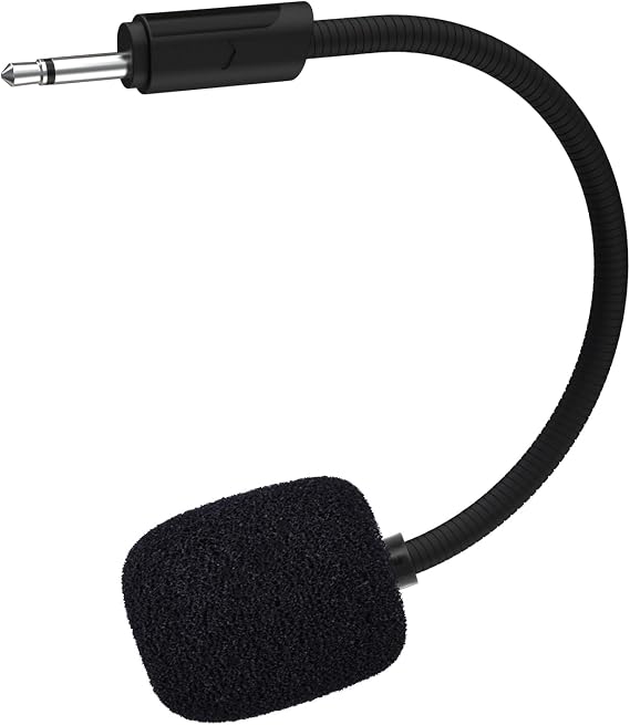 Replacement Mic Compatible with JBL Quantum 100/350/ 100P/ 100X/ 360P Gaming Headset, 2.5mm Noise Cancelling Microphone Boom, Detachable Quantum 100 Boom Microphone Piece with Foam for PC