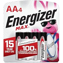Energizer AA Batteries, MAX Double AA Battery Alkaline, 4 Count