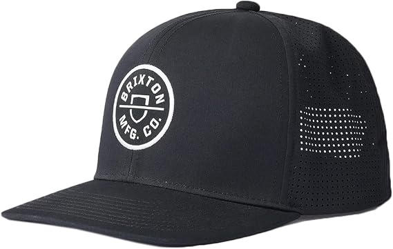 Brixton Men's Crest X Mp Snapback Black, Black, Free size