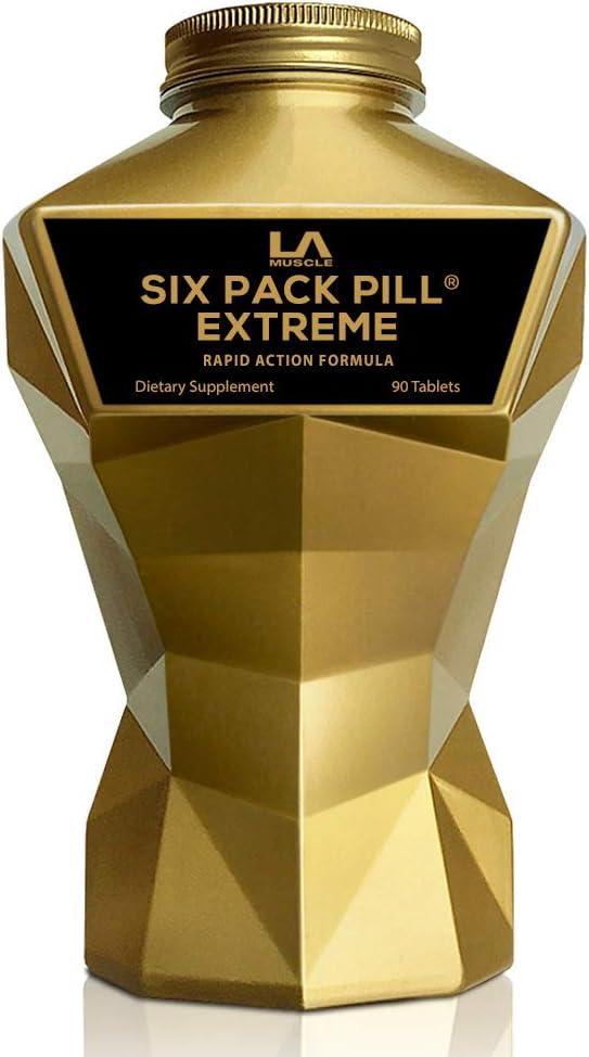 LA Muscle Six Pack Pill Extreme 90 Pills - 1 Month Supply Premium Thermogenic Rapid Weight Loss Fat Burner Supplement, Appetite Suppressant, Keto Friendly, Fast Vegan Diet Pills for Men & Women