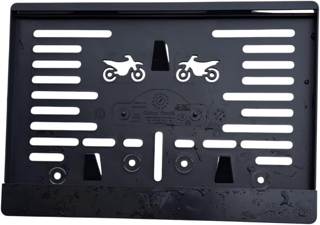 AEE® Motosiklet Plakalık – Evrensel Motosiklet Plaka Tutucu, Dayanıklı Plastik Motor Plaka Aparatı