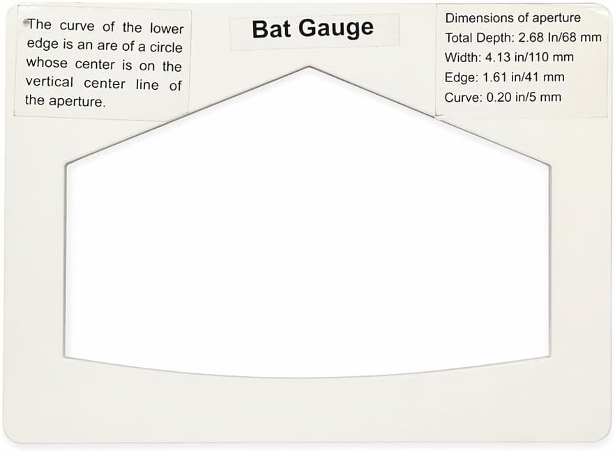 (Pack of 1) Cricket Bat Gauge, Standard Edge and Thickness Measuring Tool for Players, Coaches and Umpires