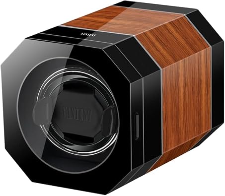 Watch Winder for Automatic Watches with LED Lighting,Shining Finishing and Quiet Motor