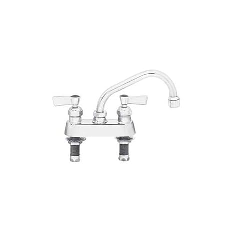 Fisher 53759 Stainless Steel Deck Mount Faucet with 8" Swing Spout, 4"